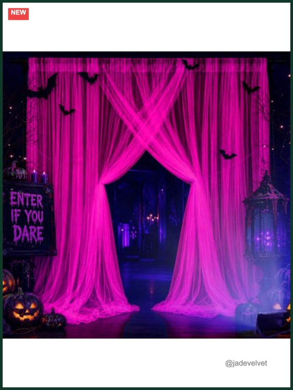 3 Pack Halloween Tulle Backdrop Curtains Photo Studio Backgrounds 5x8 Ft